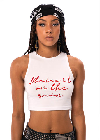 Blame it on the rain crop Top